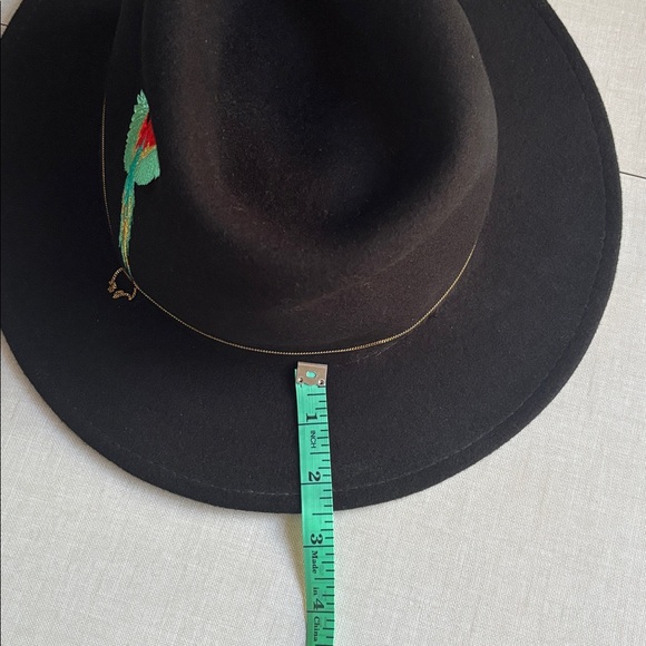 Van Palma Dakota Embroidered Bird Wool Hat with Draped Chain - Made in France main image 6